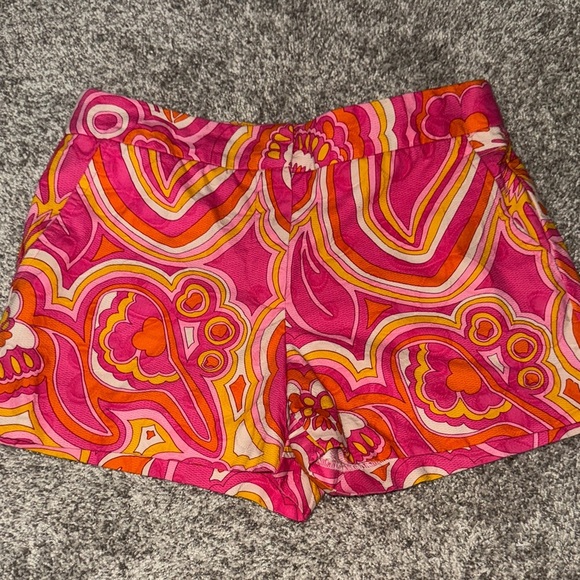 Trina Turk High Waist Pink and Orange Shorts - Picture 1 of 5